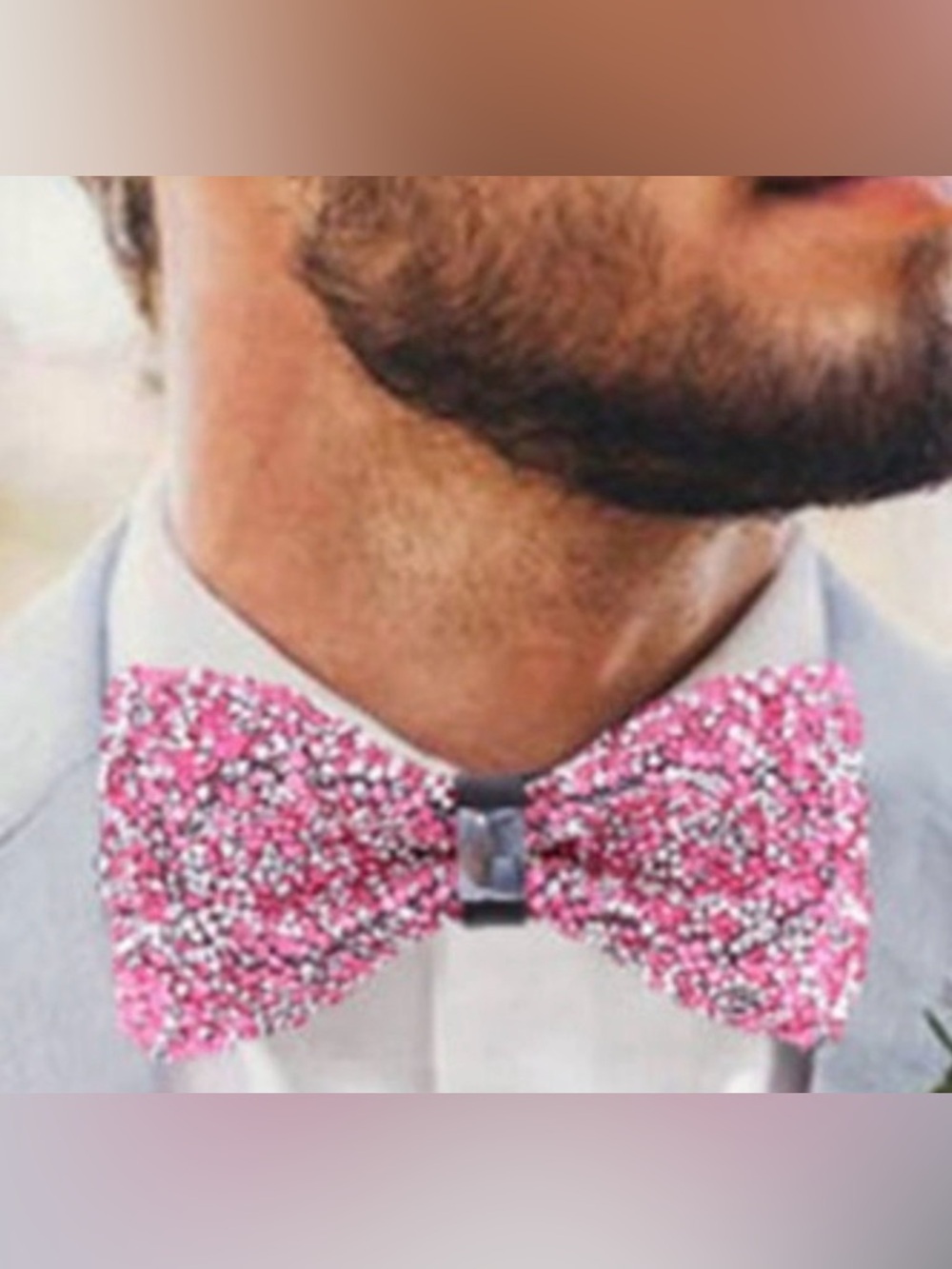 NEW Rhinestone Glitter Bow-Tie - Adjustable & Multiple Colors Available! - Picture 3 of 9
